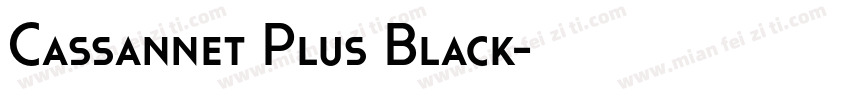 Cassannet Plus Black字体转换